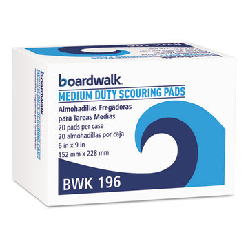 Boardwalk® Medium Duty Scour Pad,  6 X 9, Green, 20-carton freeshipping - TVN Wholesale
